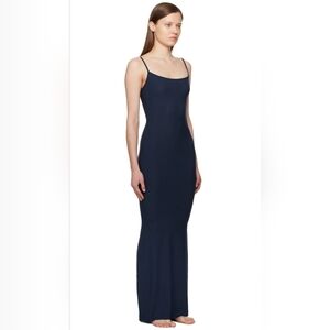 NWOT SKIMS Navy Soft Lounge Long Slip Maxi Dress